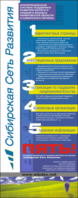 Плакат для ''Сибирской Сети Развития''